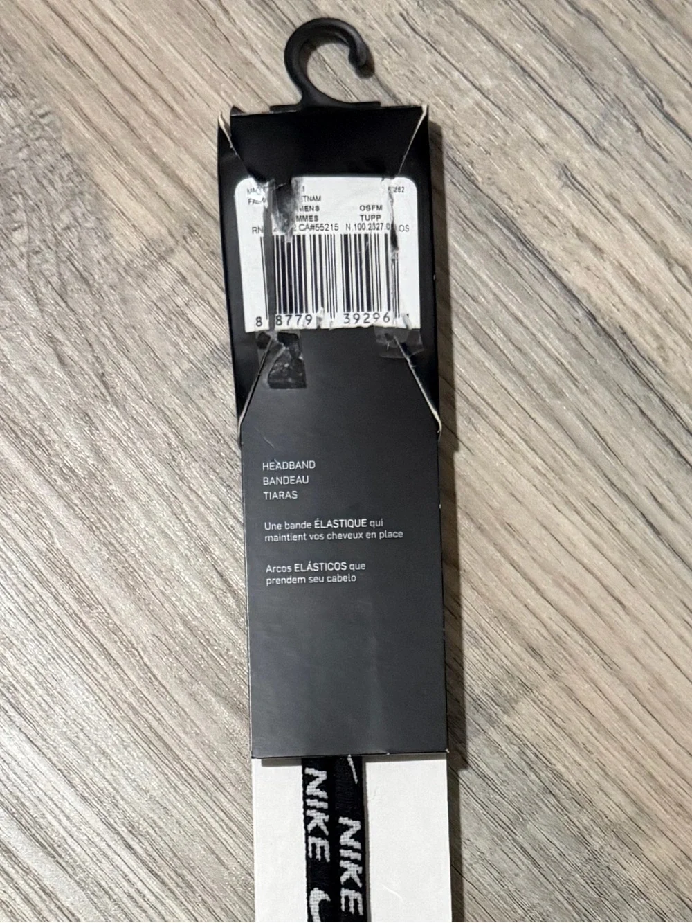 Nike Black and White Logo Headband Strap